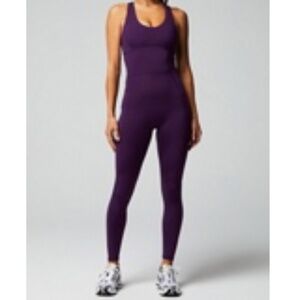 Fabletics Motion 365+ Racerback Jumpsuit- Luxe Plum- Large